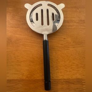 Stainless Steel Cocktail Strainer with Black Handle